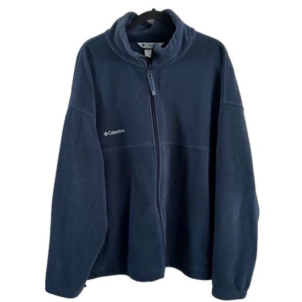 Columbia Navy Blue 4X Full Zip Fleece Jacket
